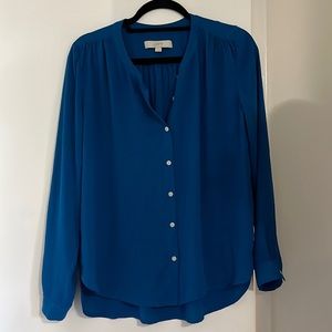 Royal blue Loft blouse size small
